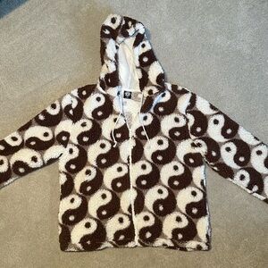 Sherpa Yin-Yang Zip-up Hoodie